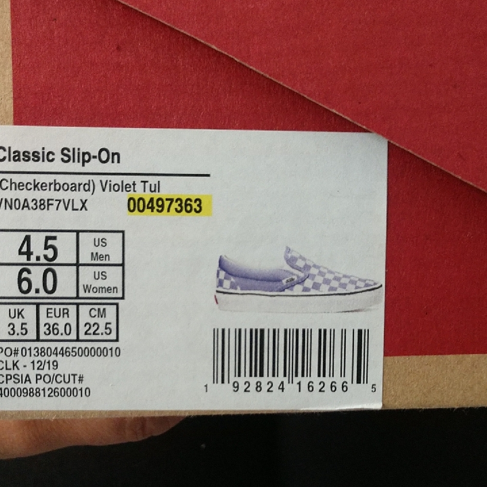 Violet Checkerboard Slip-On Shoes